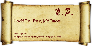 Moór Perjámos névjegykártya